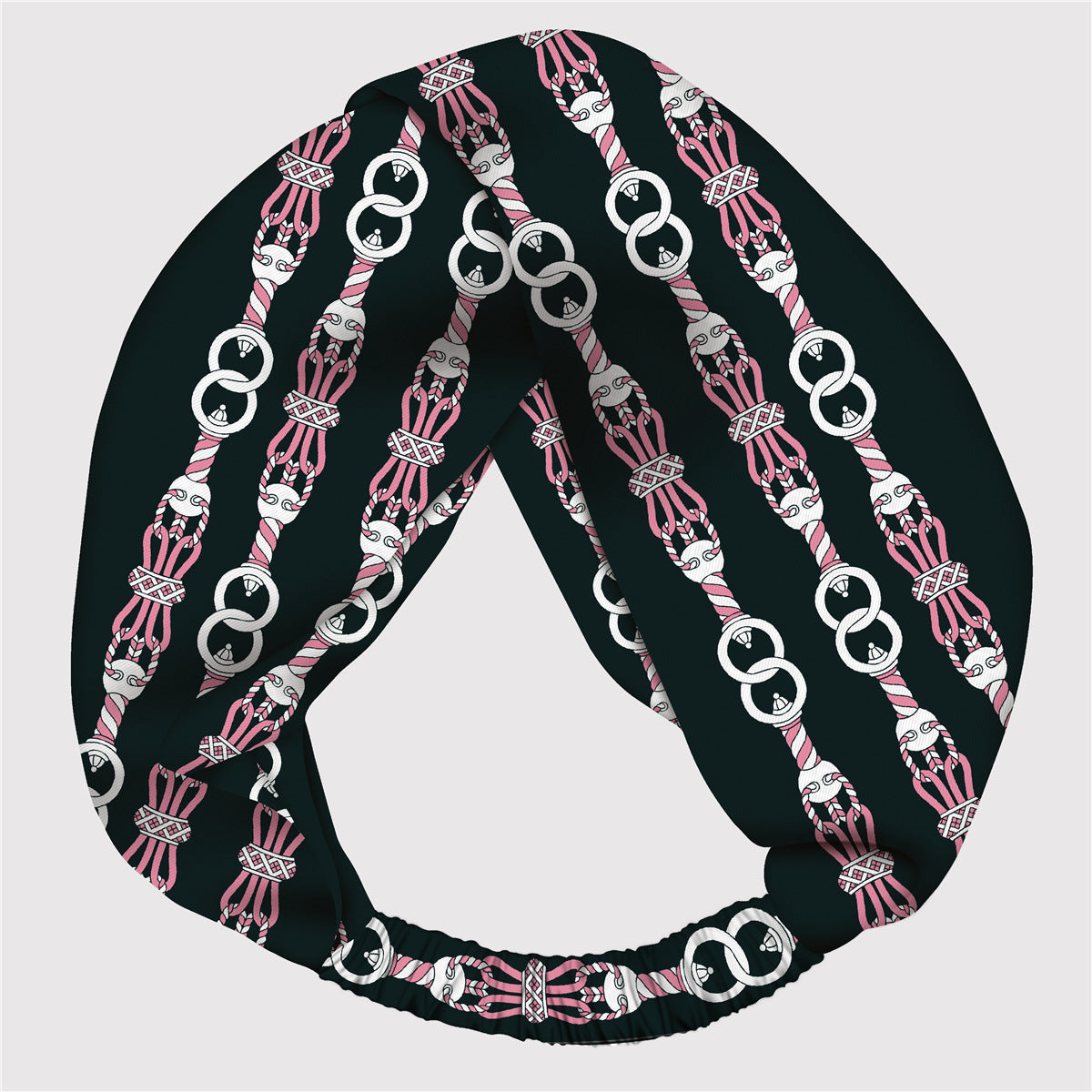 Wholesale silk twill silk adjustable elastic printing hair band